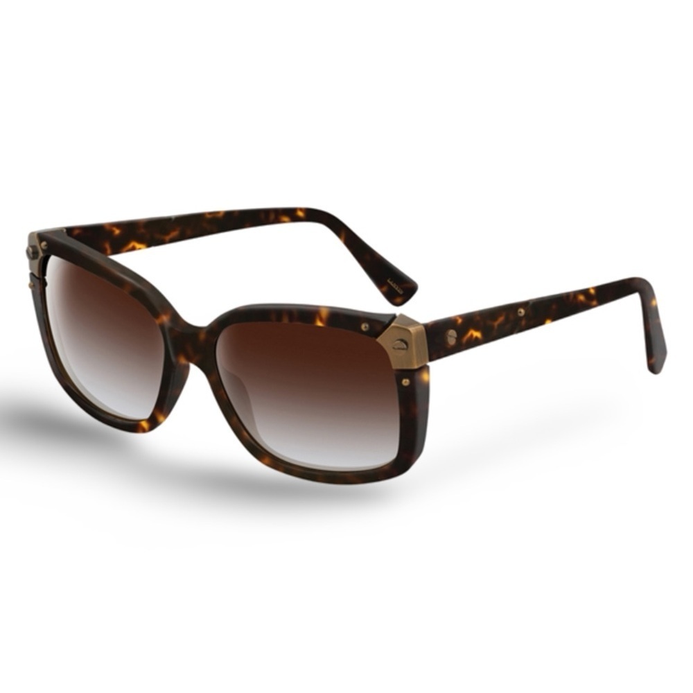 LANVIN PARIS SLN 504 SUNGLASSES Brown Tortoise Excellent Condition Fall Luxury